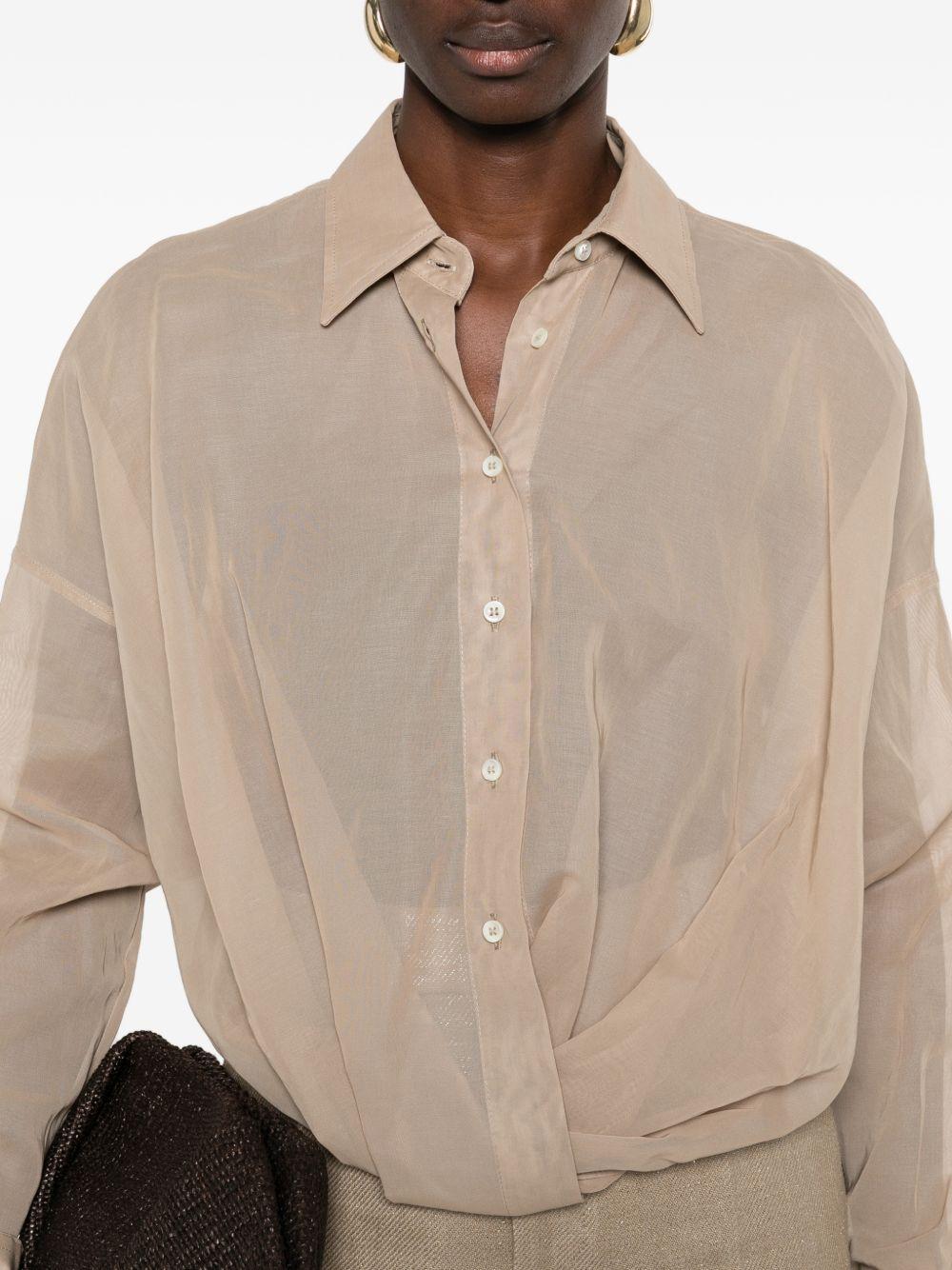 Camicia con design a incrocio 