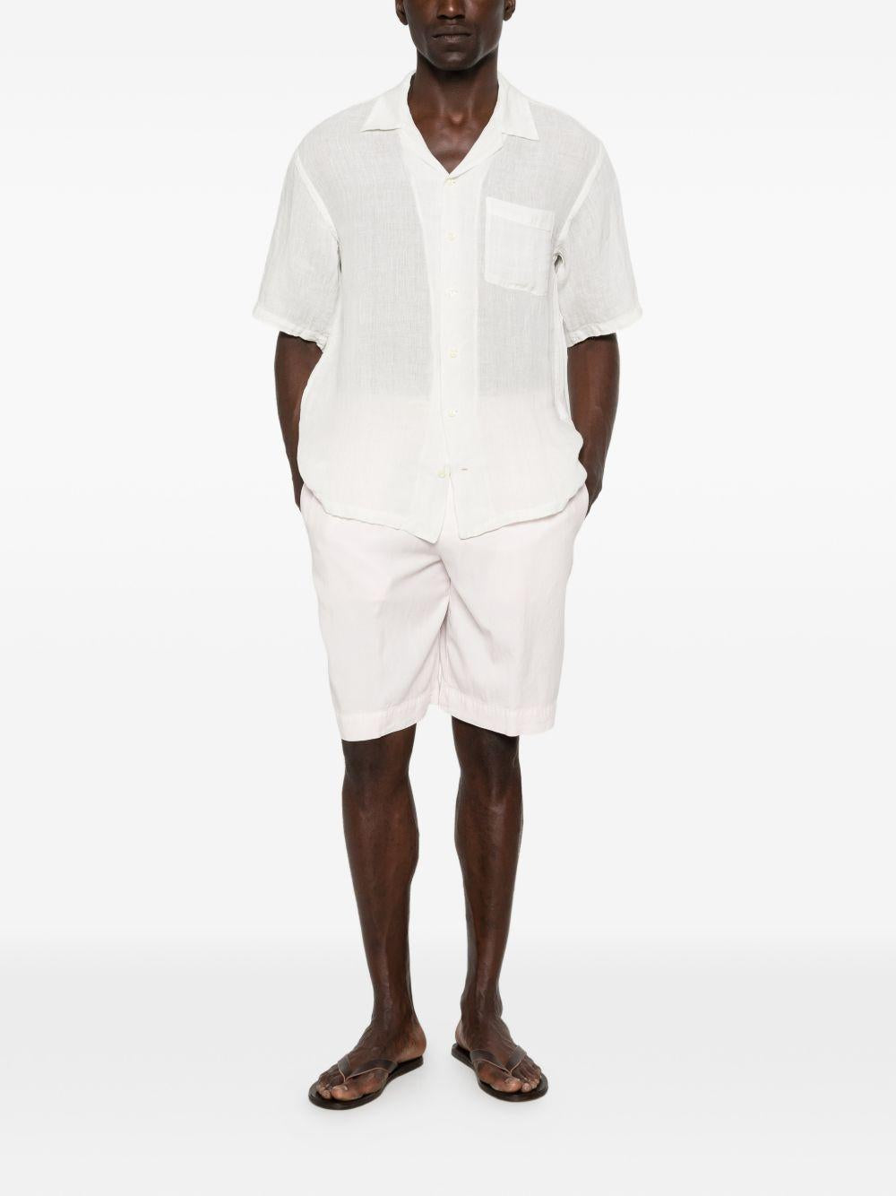 Camicia butter a maniche corte con taschino 