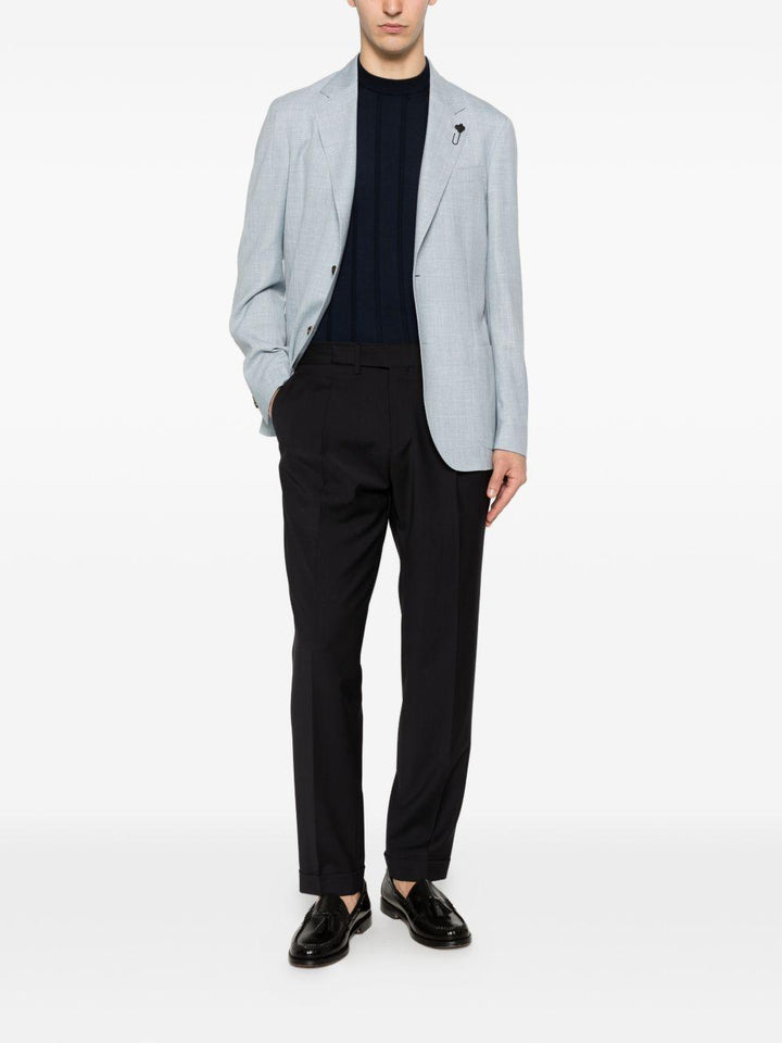 Maglia blu a maniche corte 