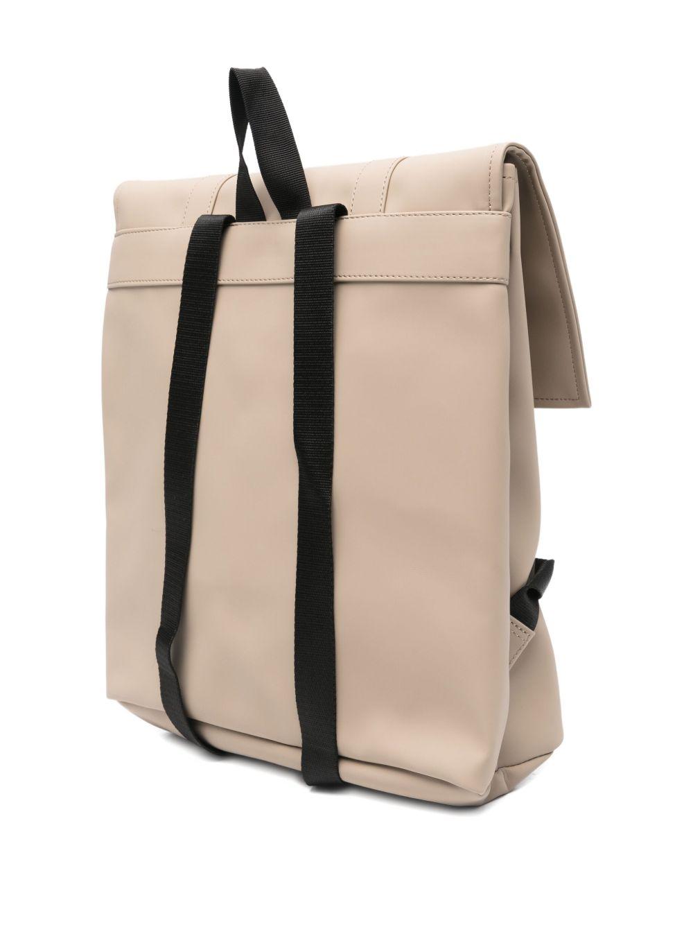 Zaino MSN beige con logo inciso 