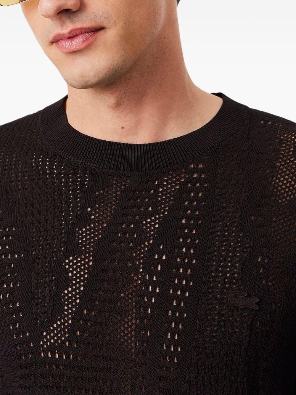 Maglia a maniche corte traforata 