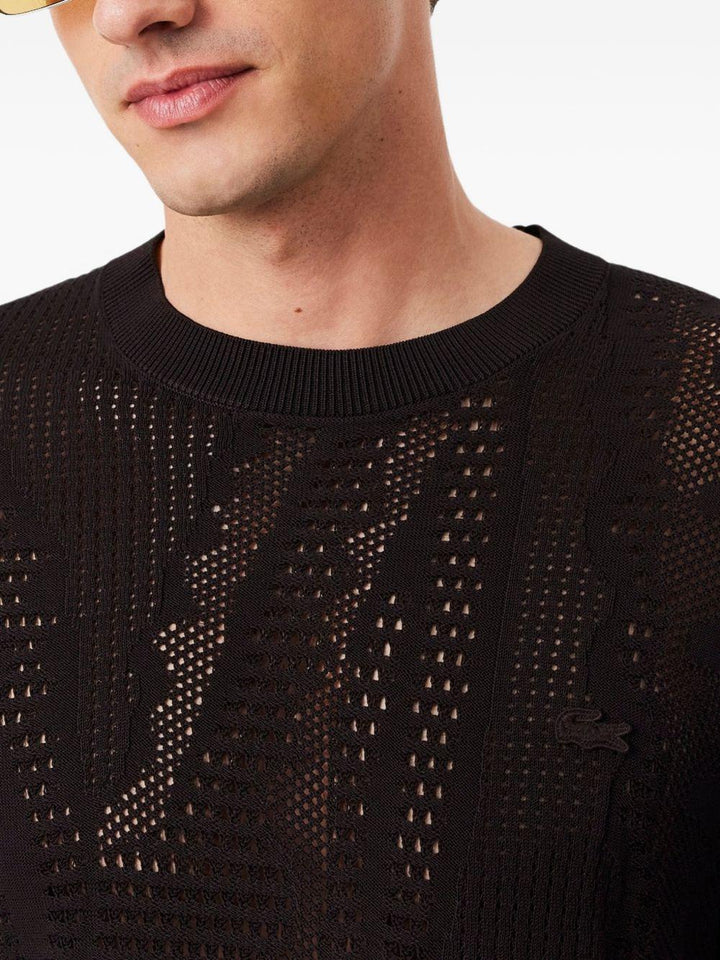 Maglia a maniche corte traforata 