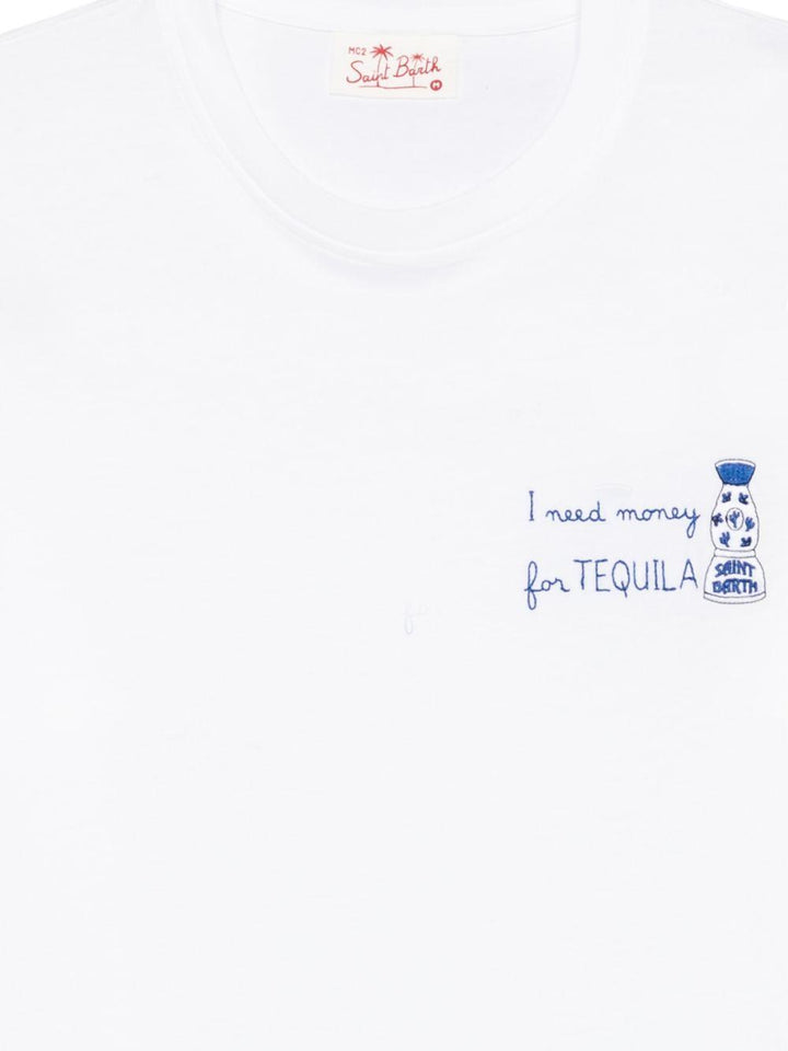 T-shirt con grafica bianca 