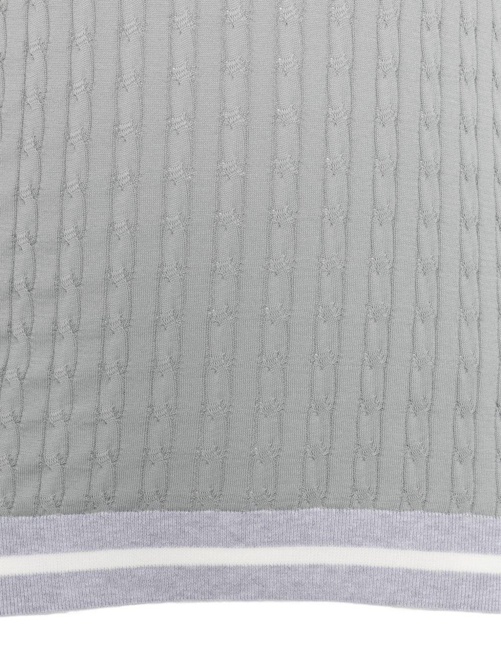 T-shirt grigio/bianco girocollo 