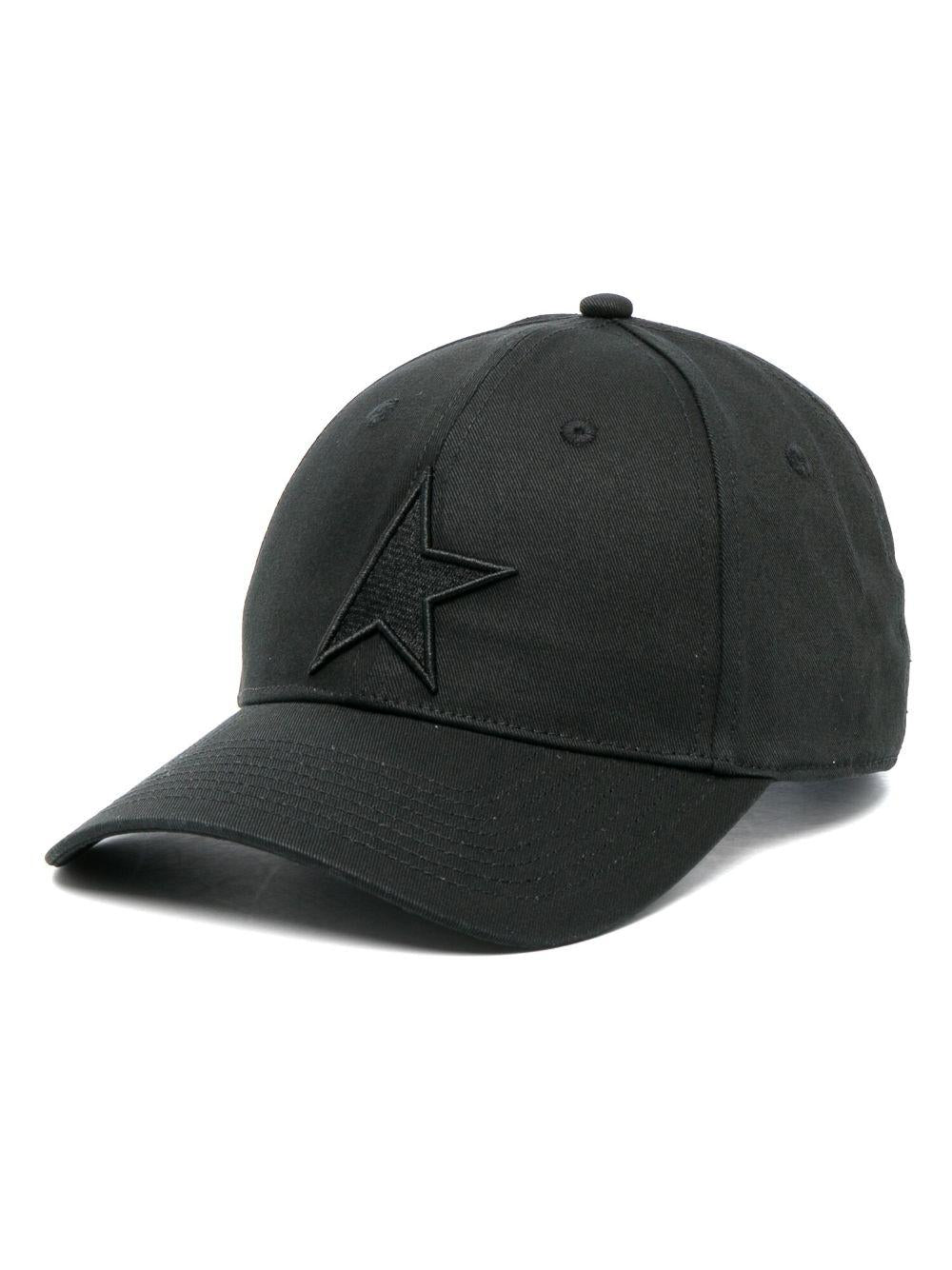 Cappello da baseball nero con applicazione a stella 