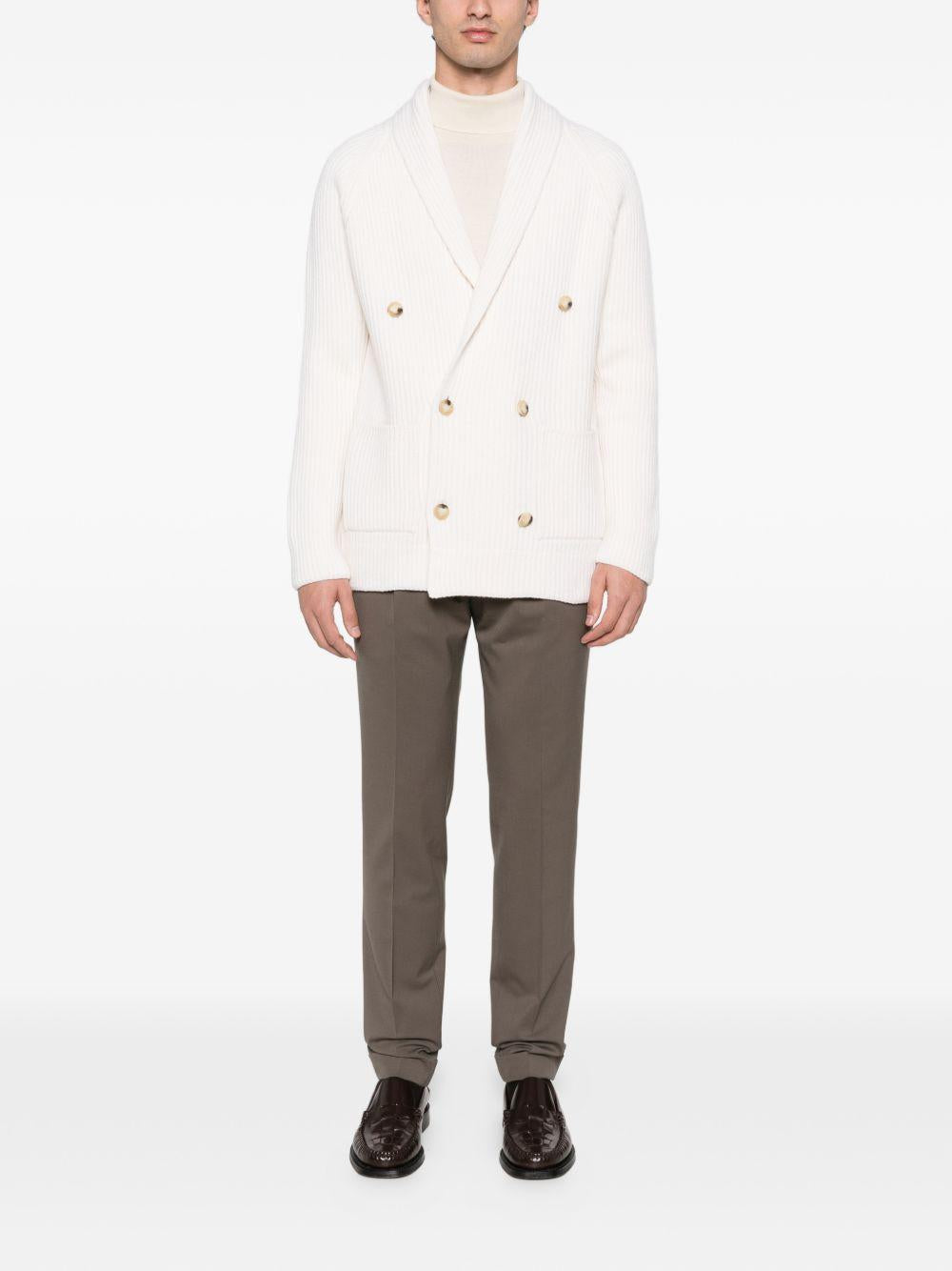 Cardigan doppiopetto bianco 
