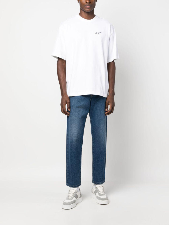 T-shirt con ricamo bianca 