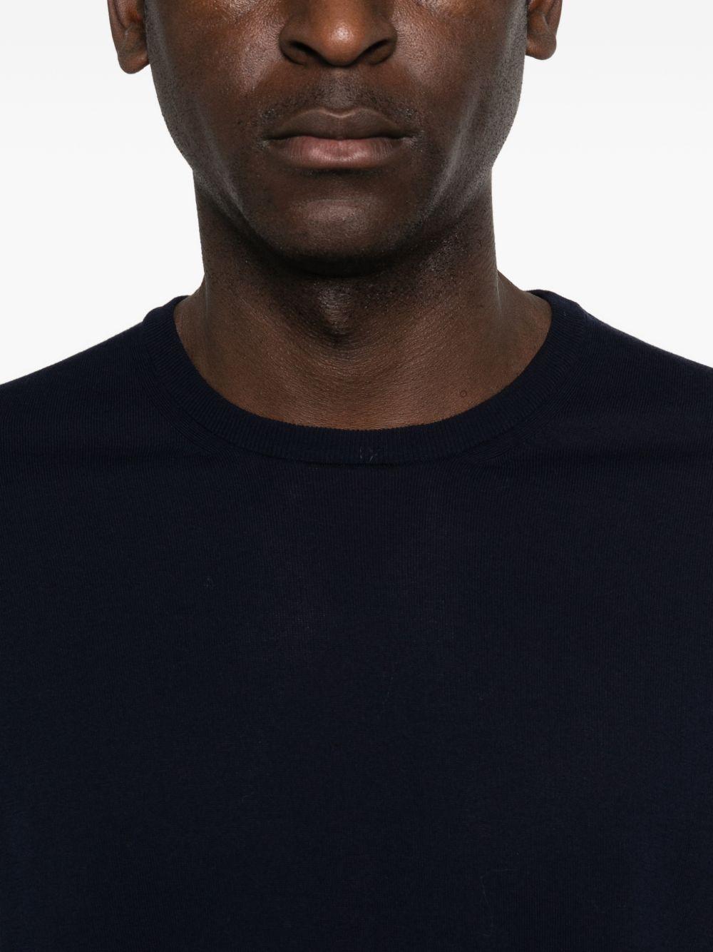 T-shirt blu girocollo 