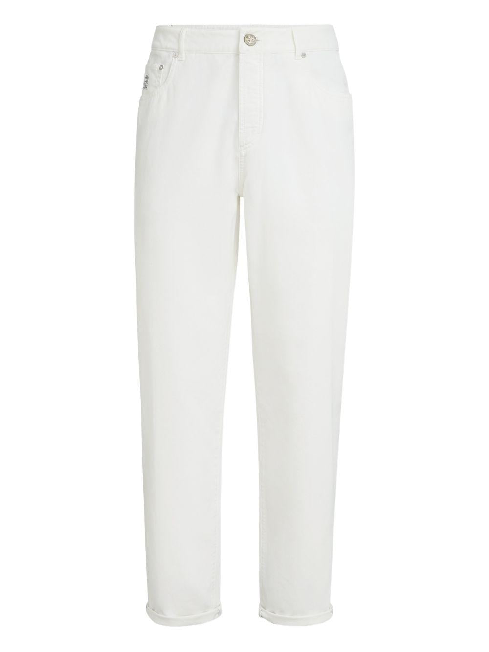 Jeans bianco cinque tasche 