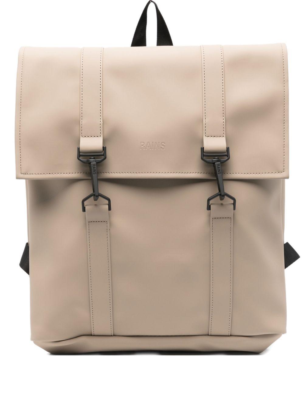 Zaino MSN beige con logo inciso 
