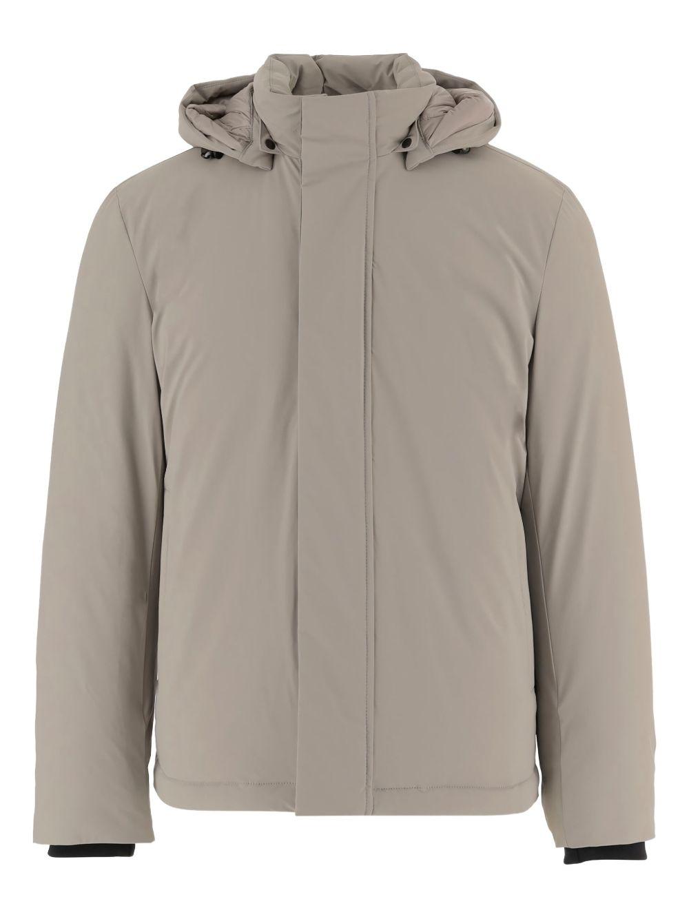 Cappotto con cappuccio rimovibile beige 
