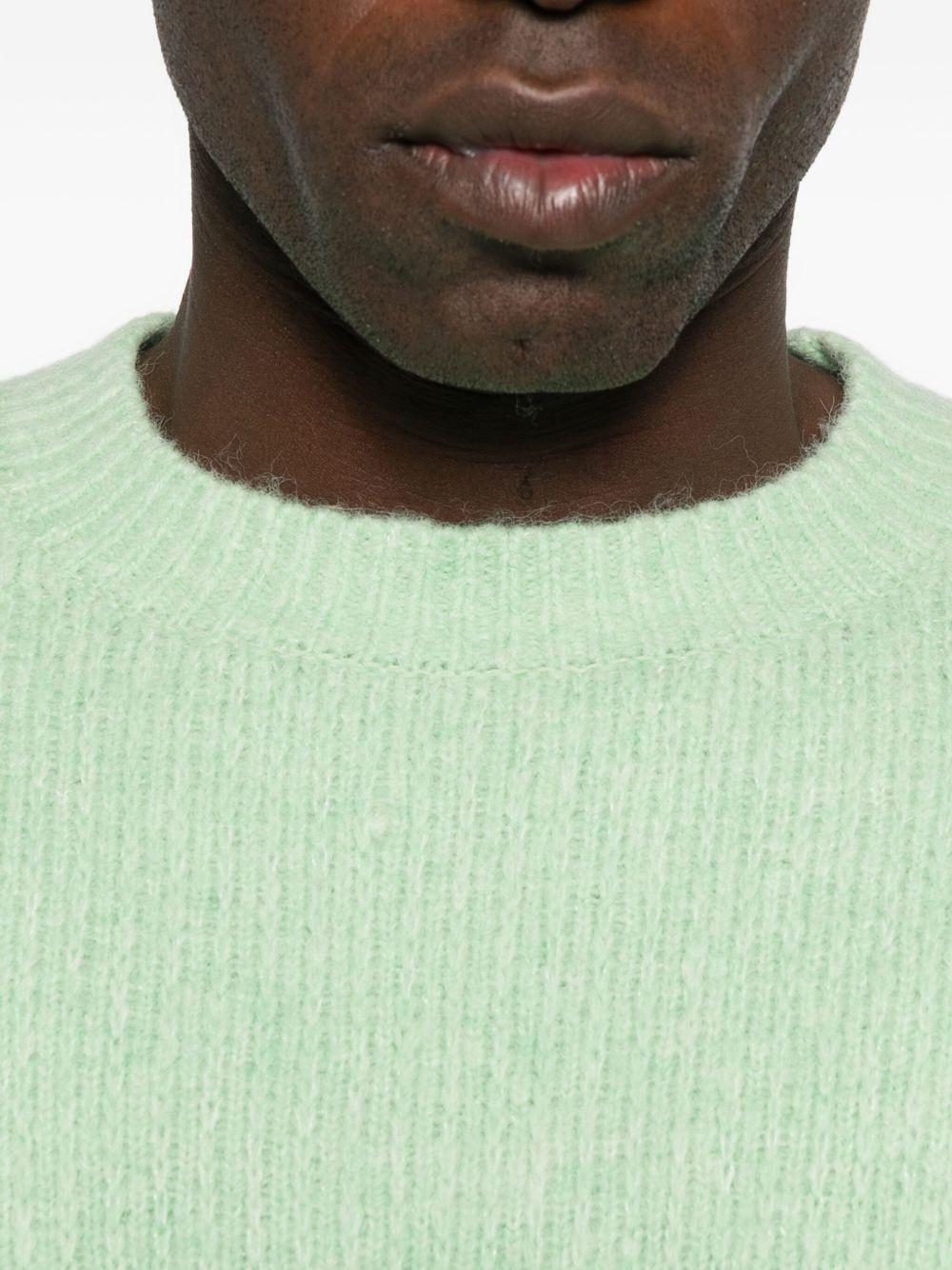 Maglione girocollo verde chiaro 