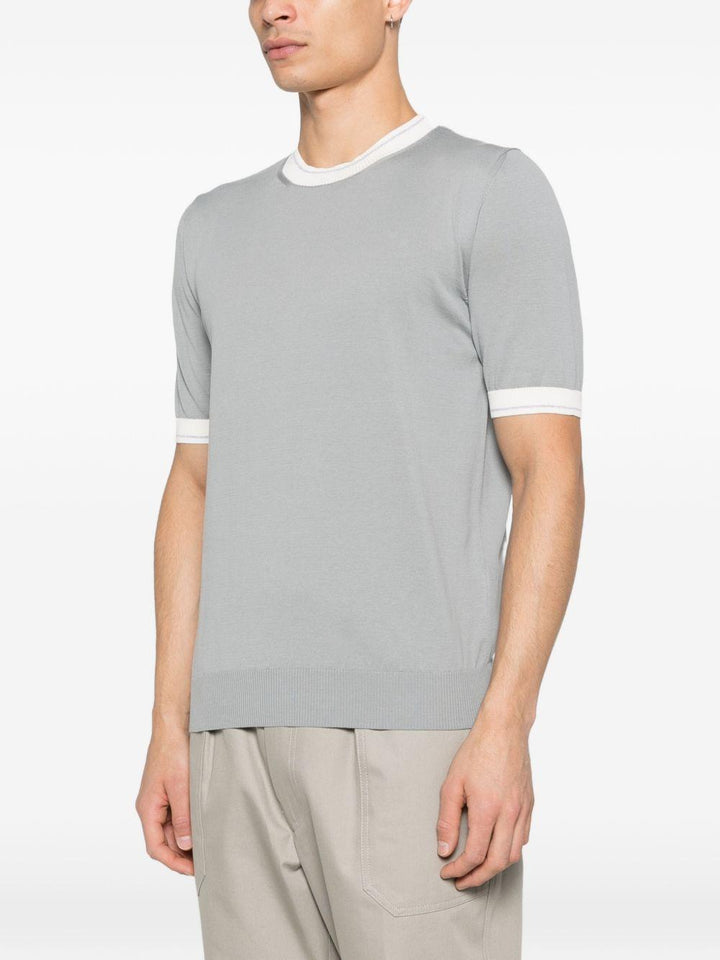 T-shirt girocollo grigio 
