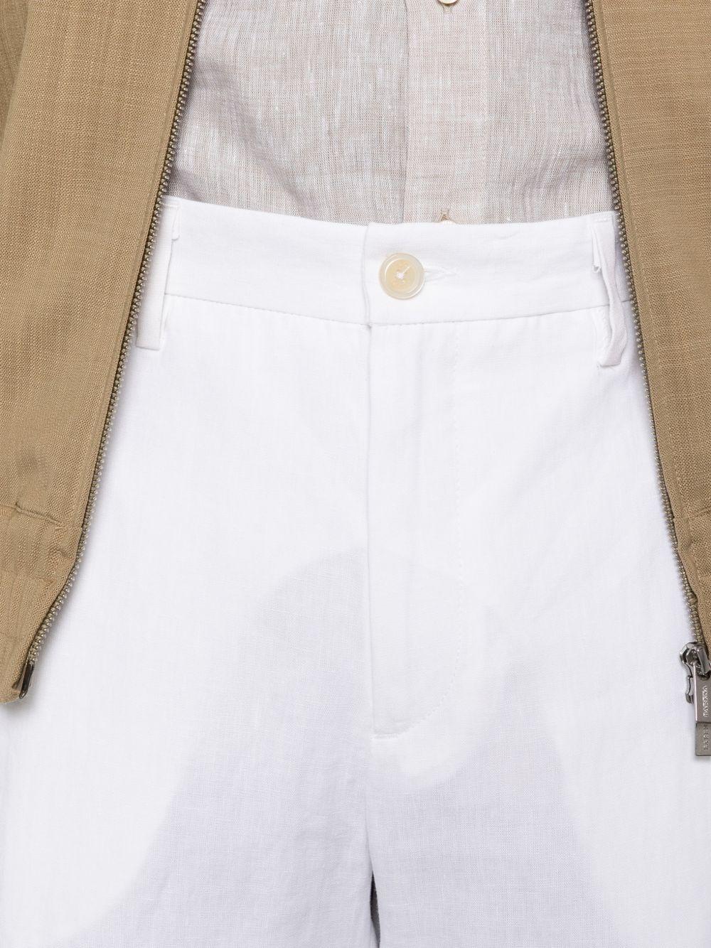Shorts bianchi sartoriali in lino 