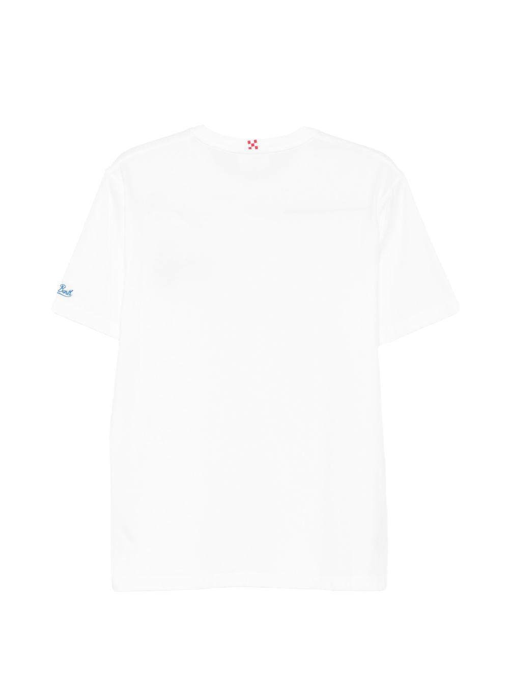 T-shirt ricamata Gin bianca 