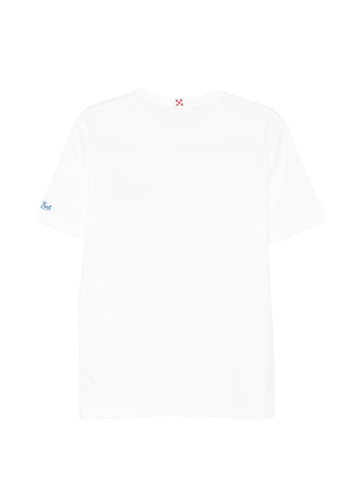 T-shirt ricamata Gin bianca 