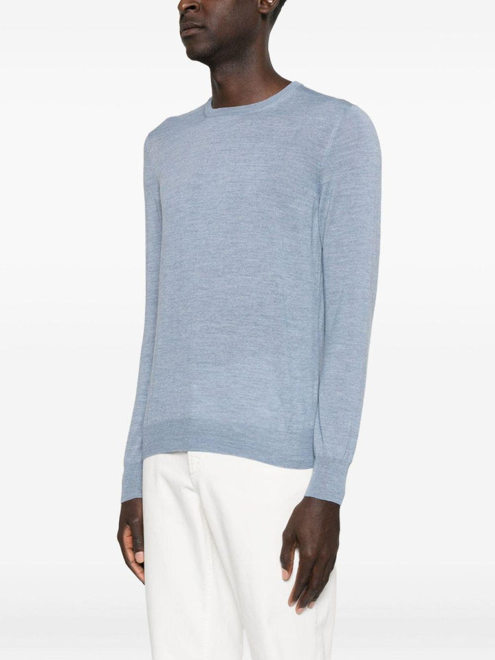 Maglione girocollo azzurro