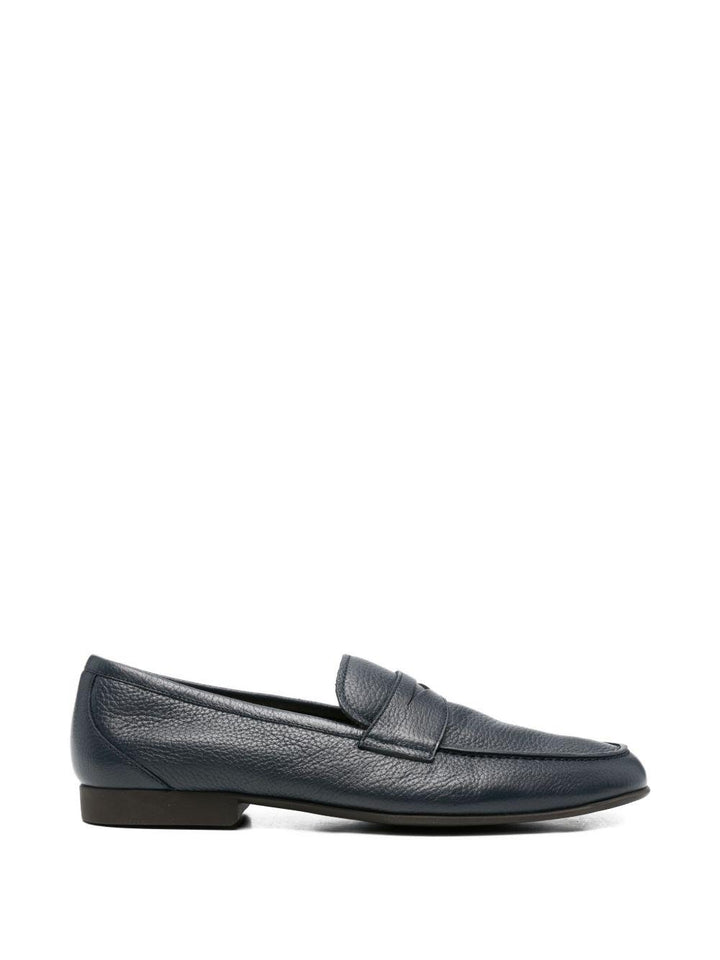 Mocassino blu navy in pelle 