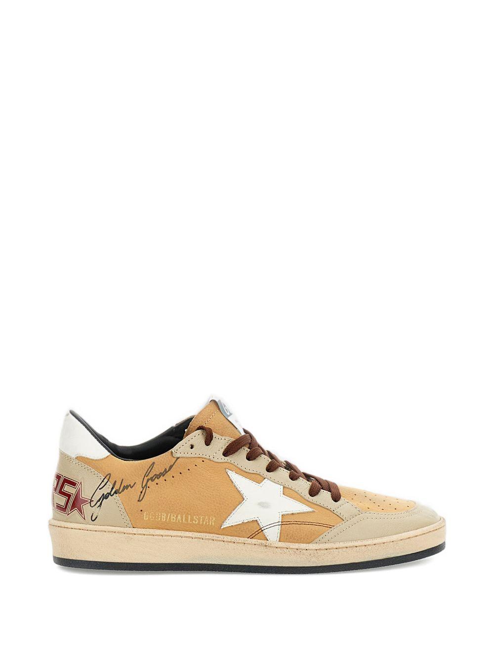 Sneakers Ball Star in pelle sand/white 