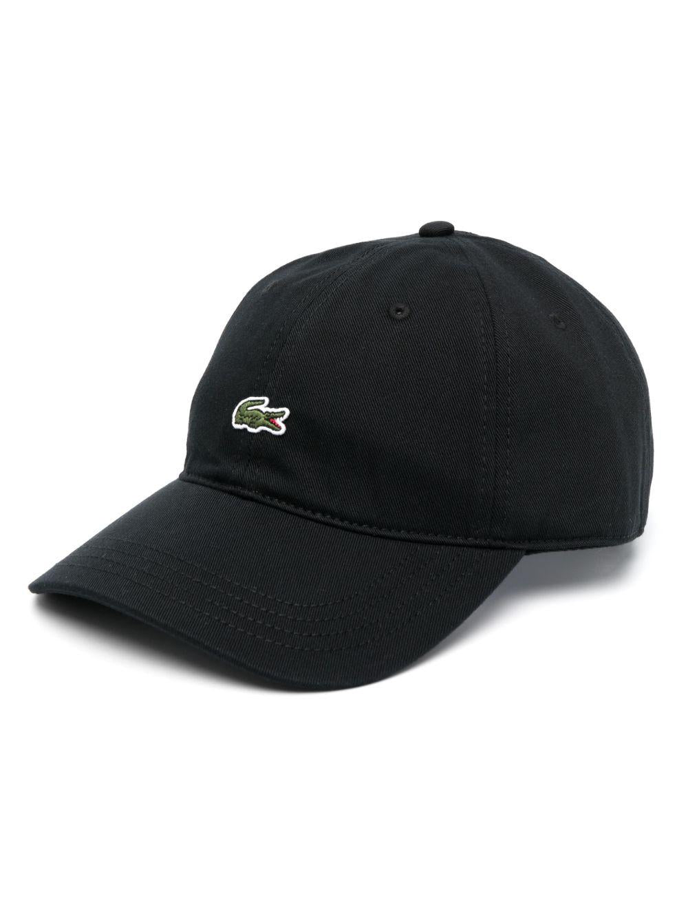 Cappello da baseball nero con applicazione logo 