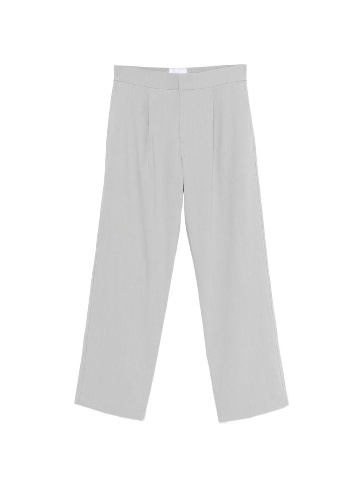 Pantaloni ligh grey sartoriali a vita media 