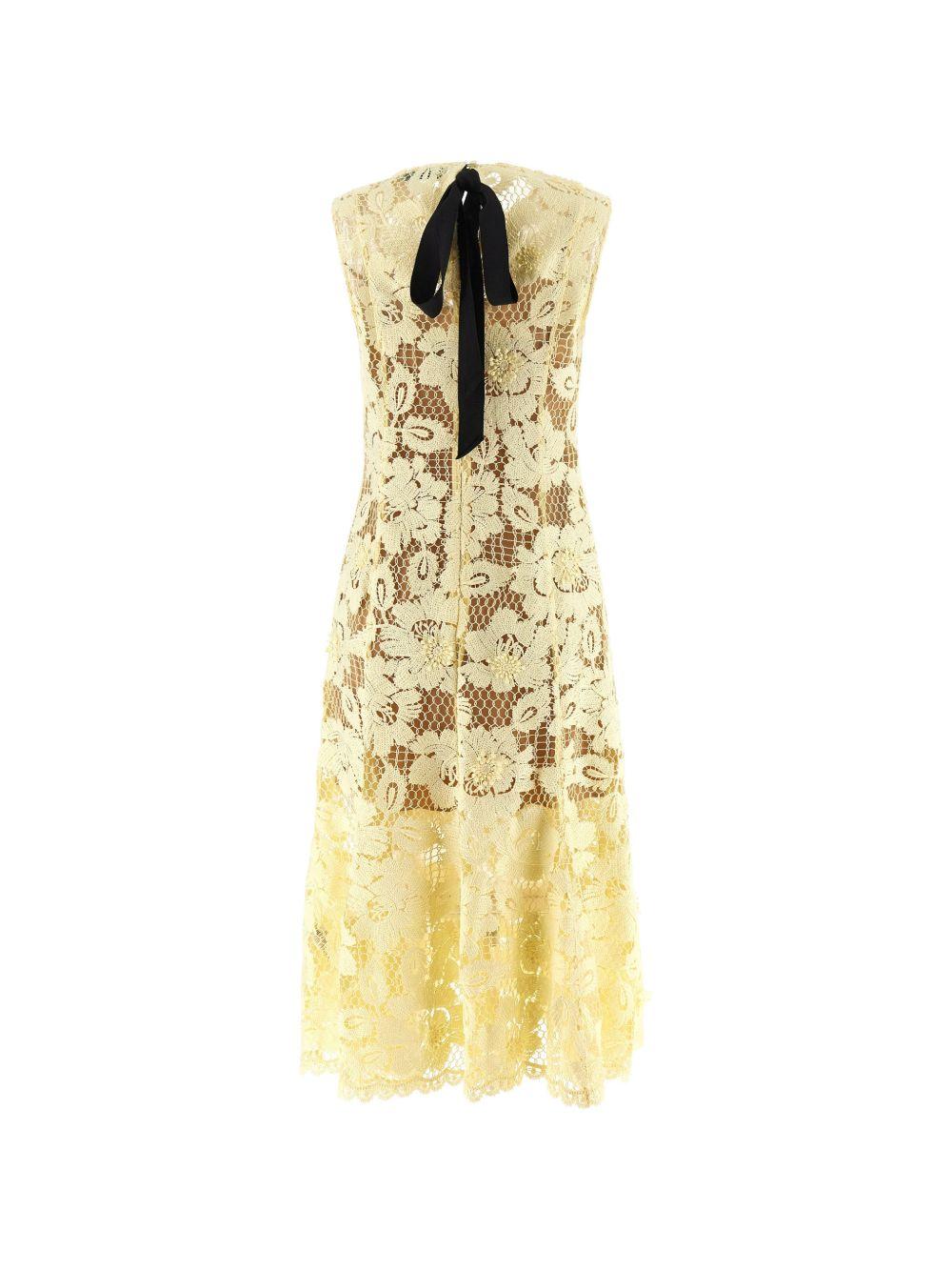 Abito midi in pizzo 