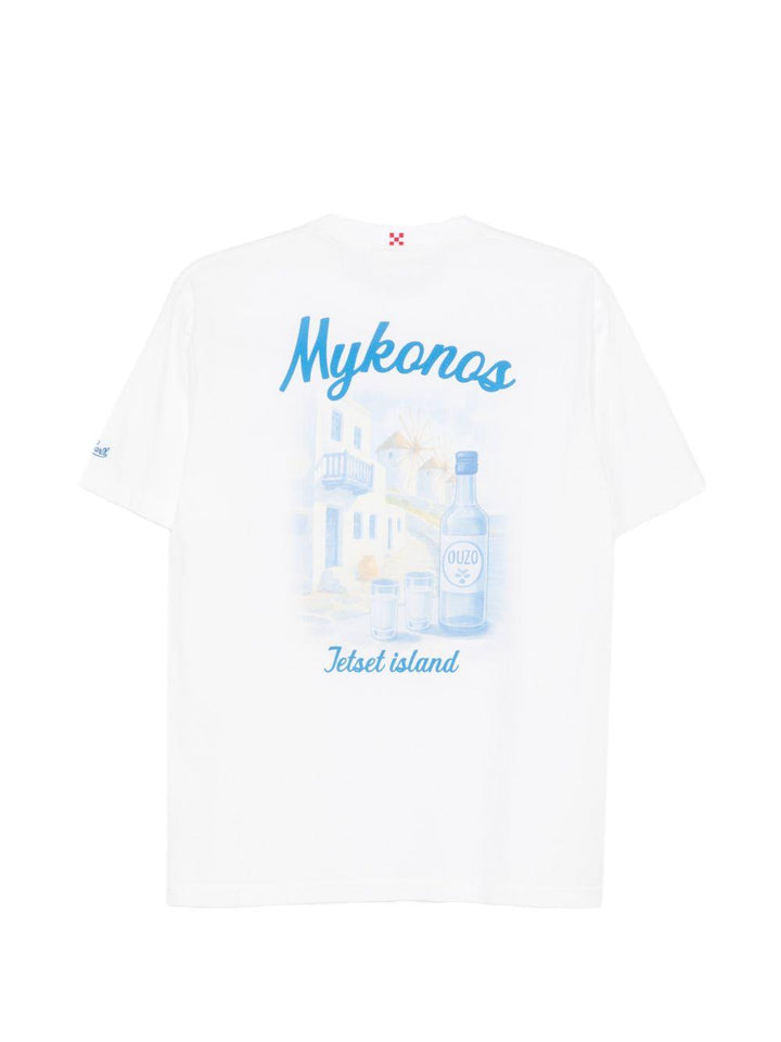 T-shirt bianca con stampa 