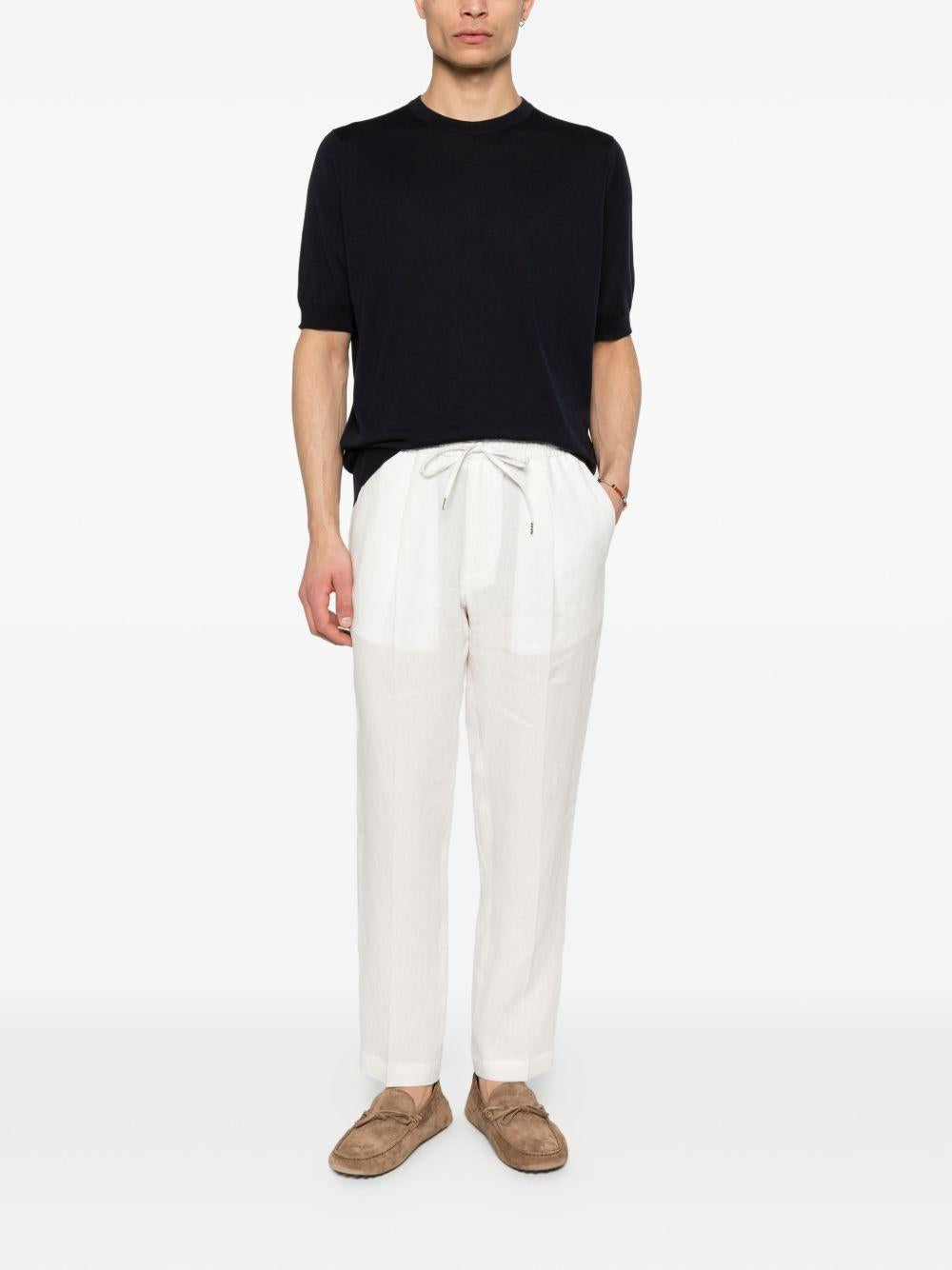 Pantaloni Wimbledons bianco con coulisse 
