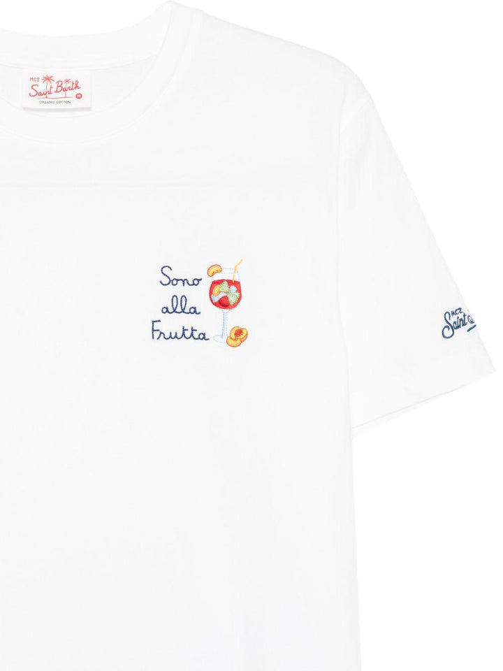 T-shirt bianca con stampa grafica 