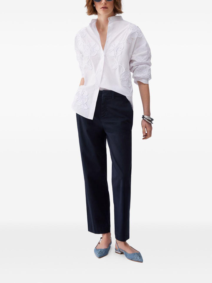 Camicia con colletto alla coreana 