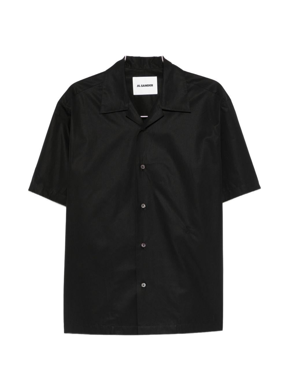 Camicia nera a maniche corte 