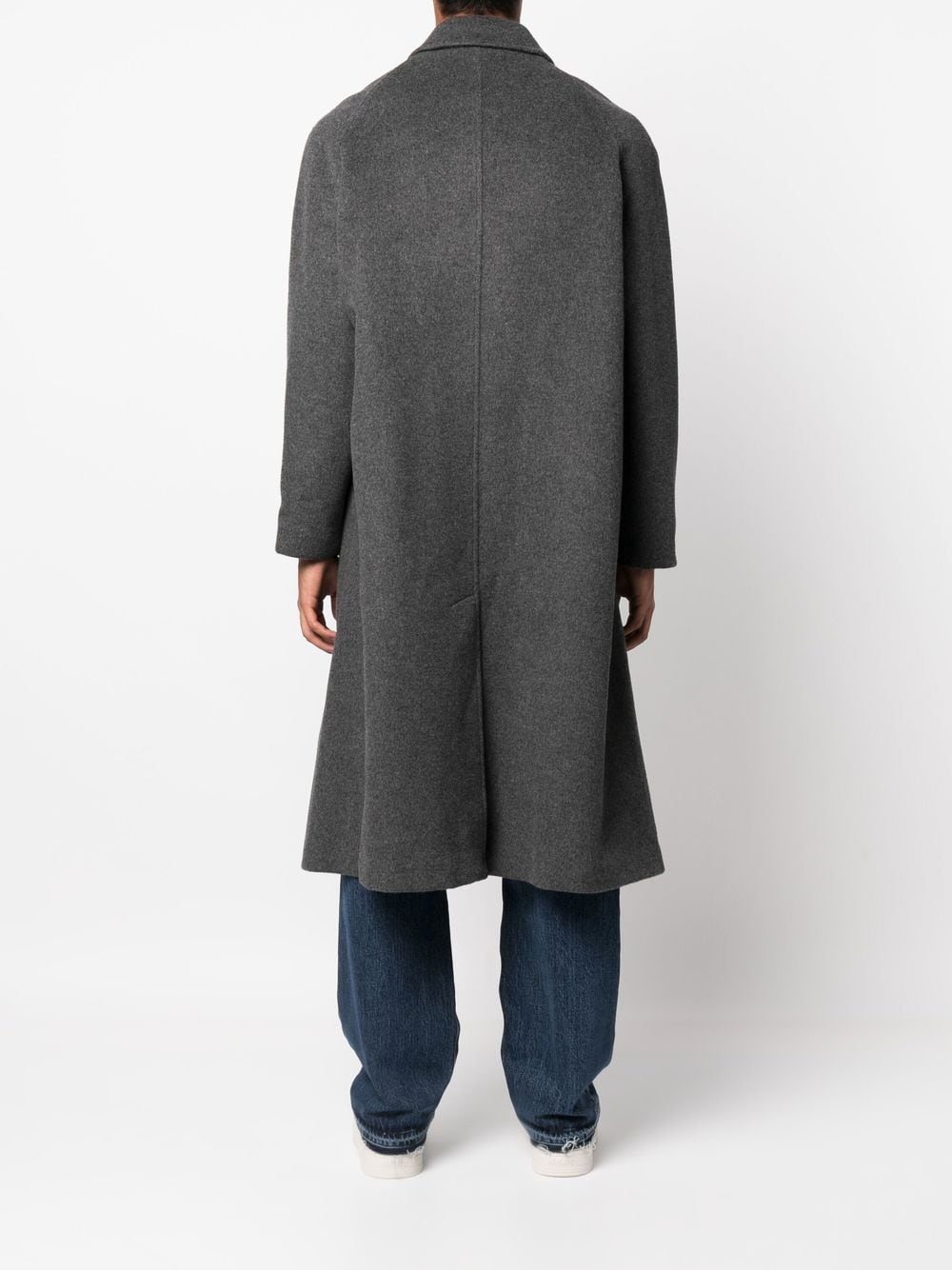 cappotto lungo con cintura grigio