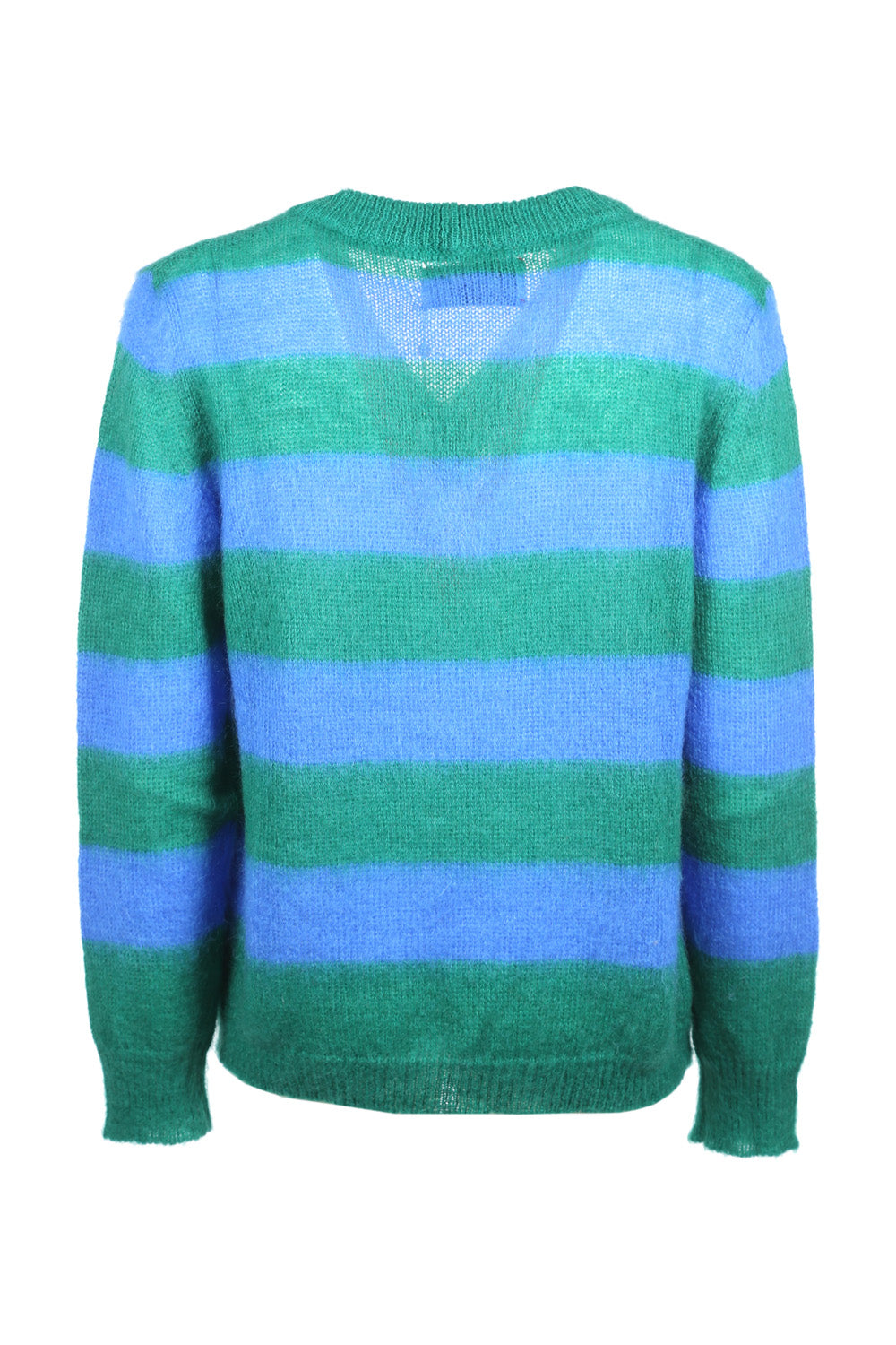 maglione a righe verde