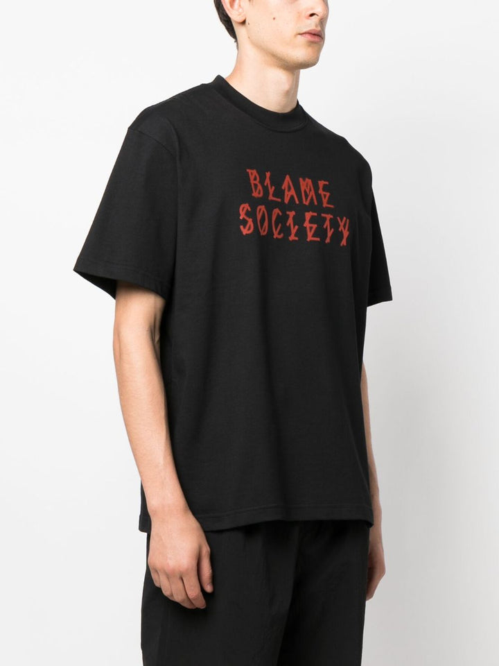 t-shirt nera blame society