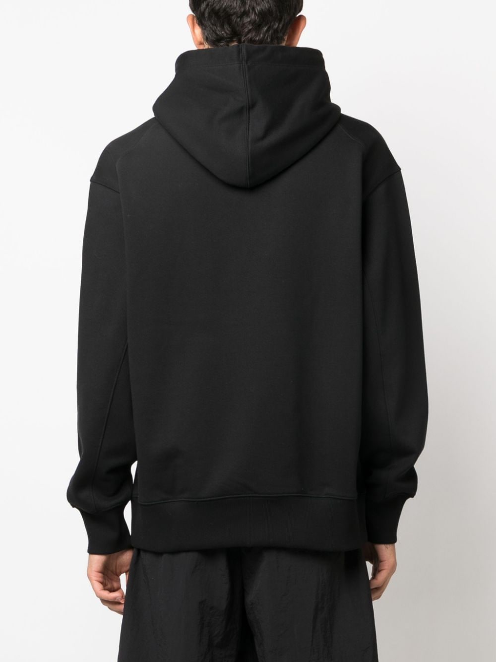black hoodie with logo