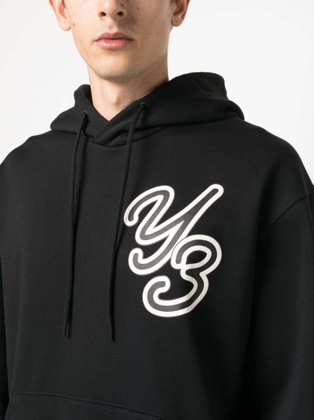 black hoodie with logo
