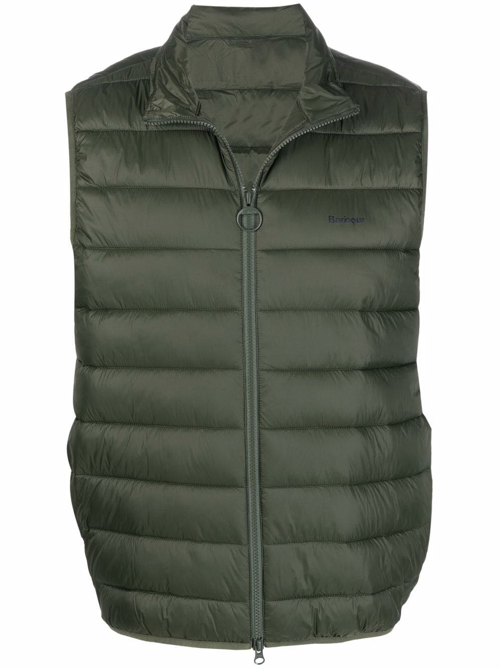 olive green puffer sleeveless