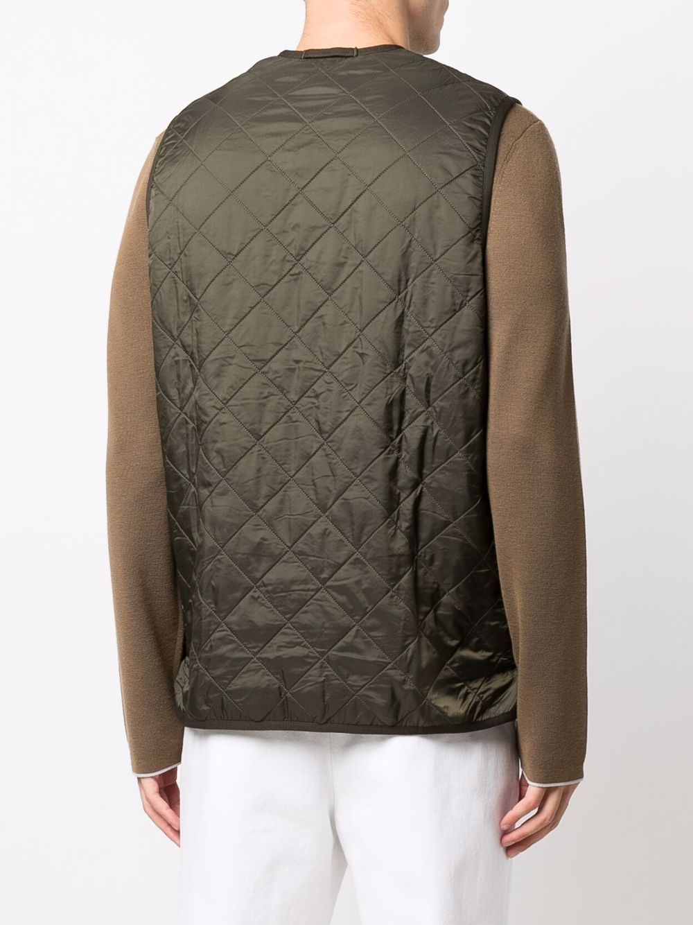 green quilted vest