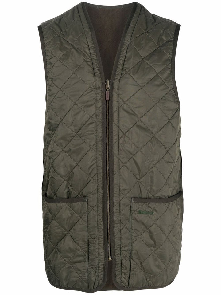 green quilted vest