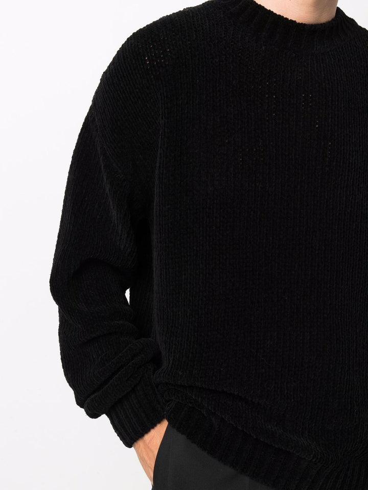 maglione ciniglia nero