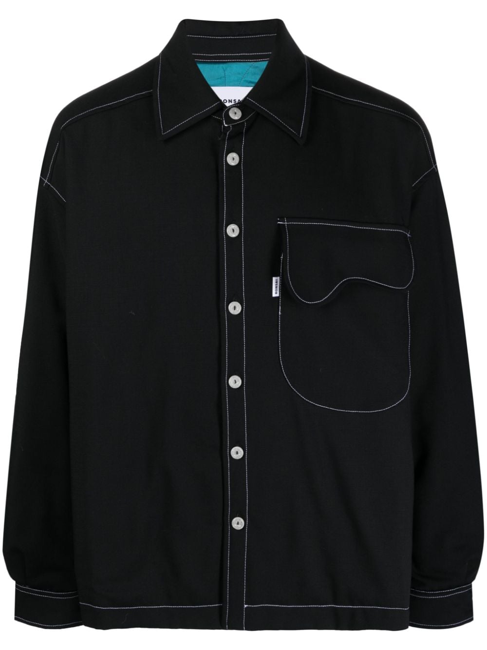 giacca-camicia overshirt nera