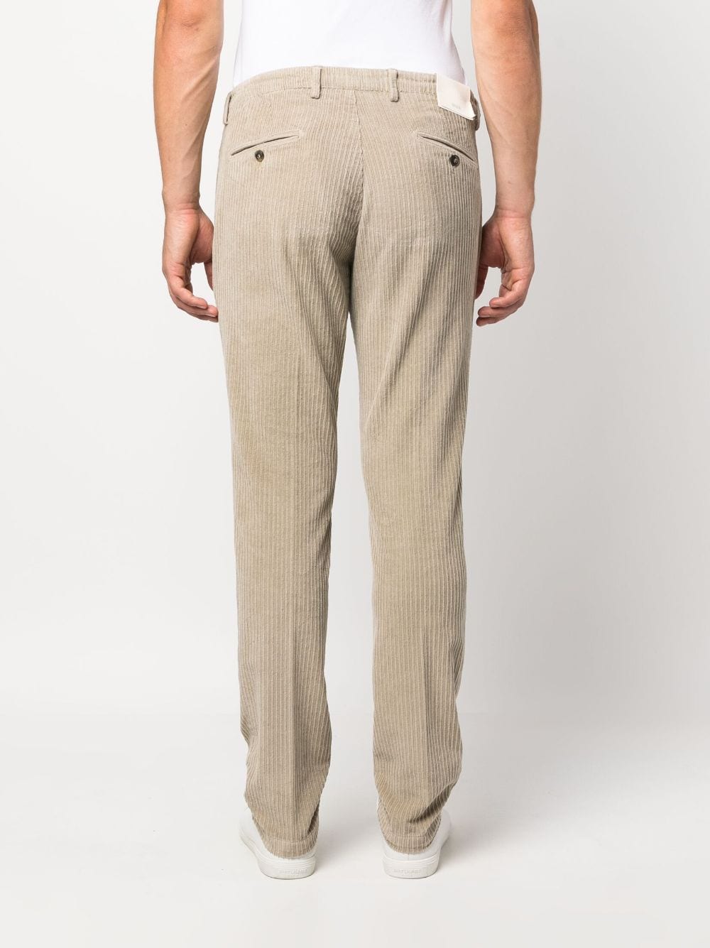 beige ribbed trousers
