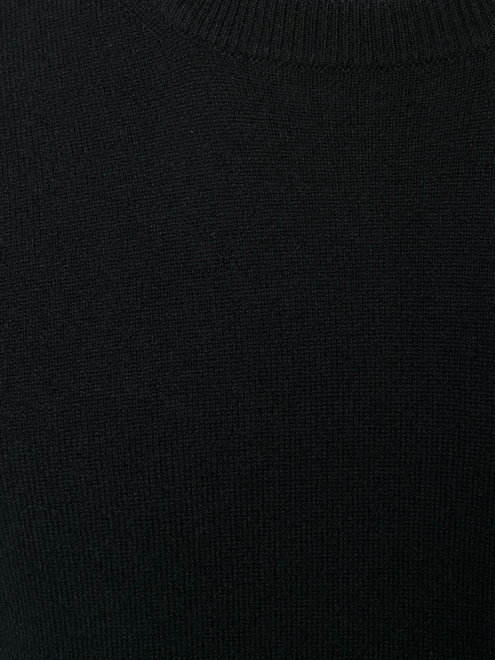 crewneck in black cashmere