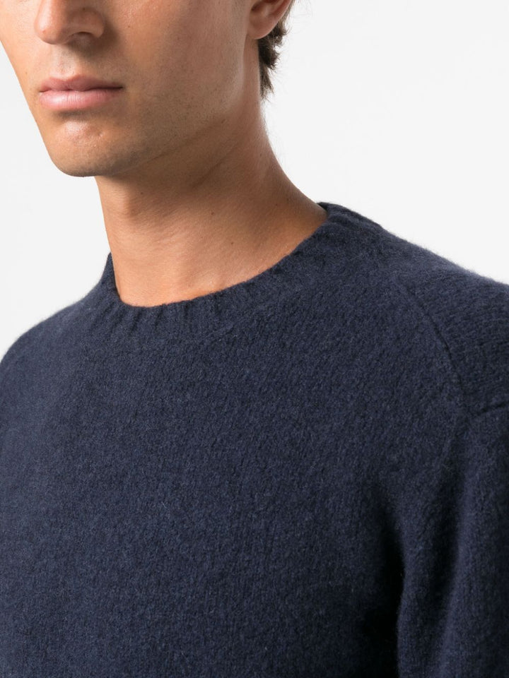 maglione misto lana blu