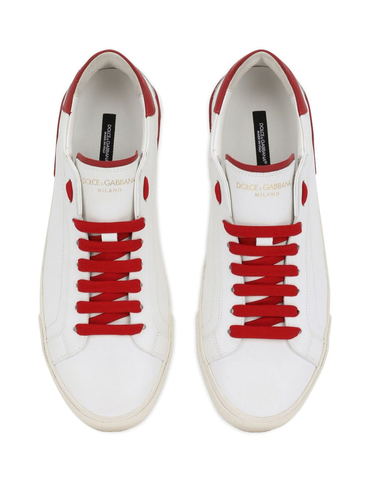 sneaker portofino bianca e rossa