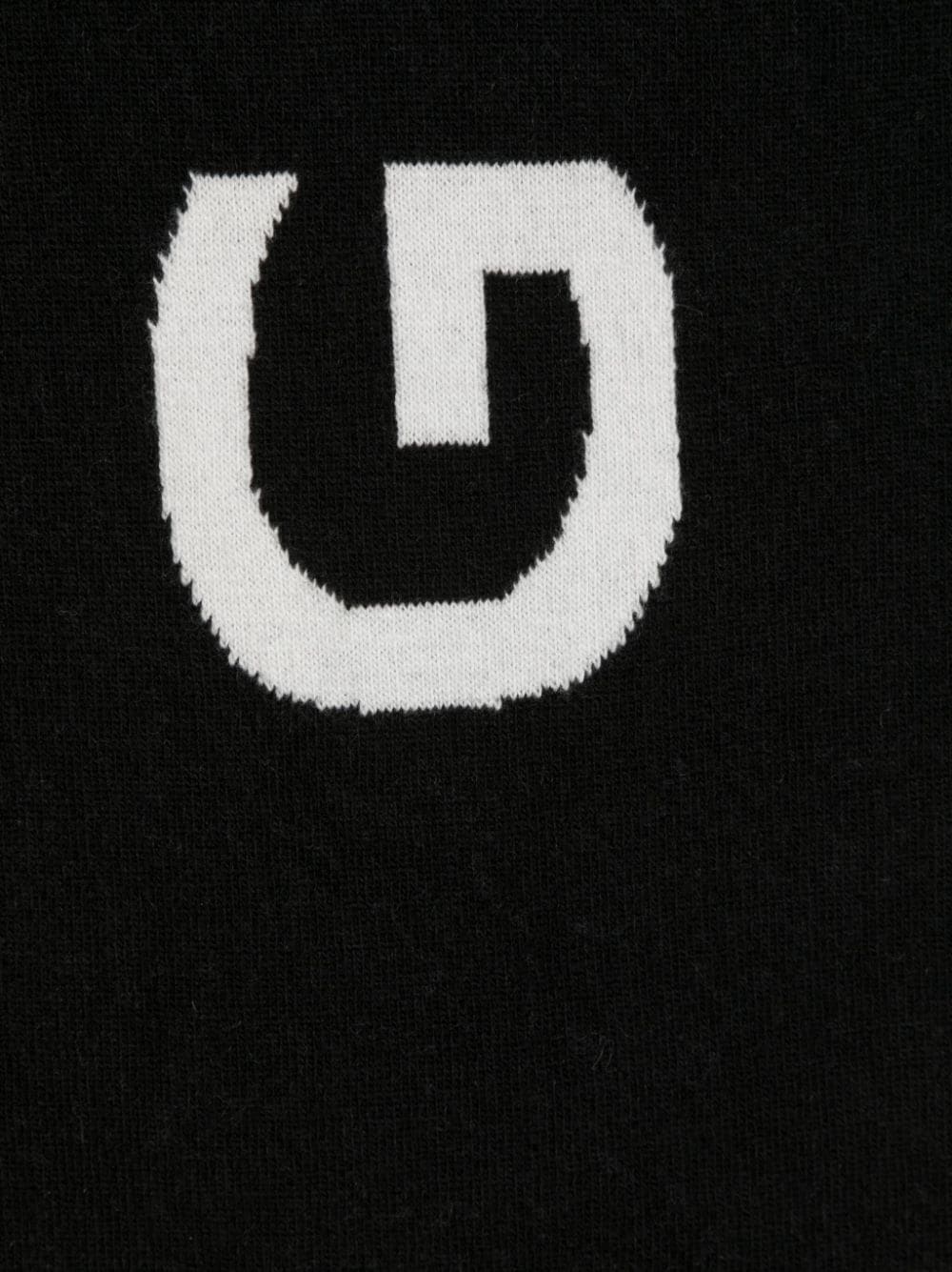 sciarpa nera logo monogram