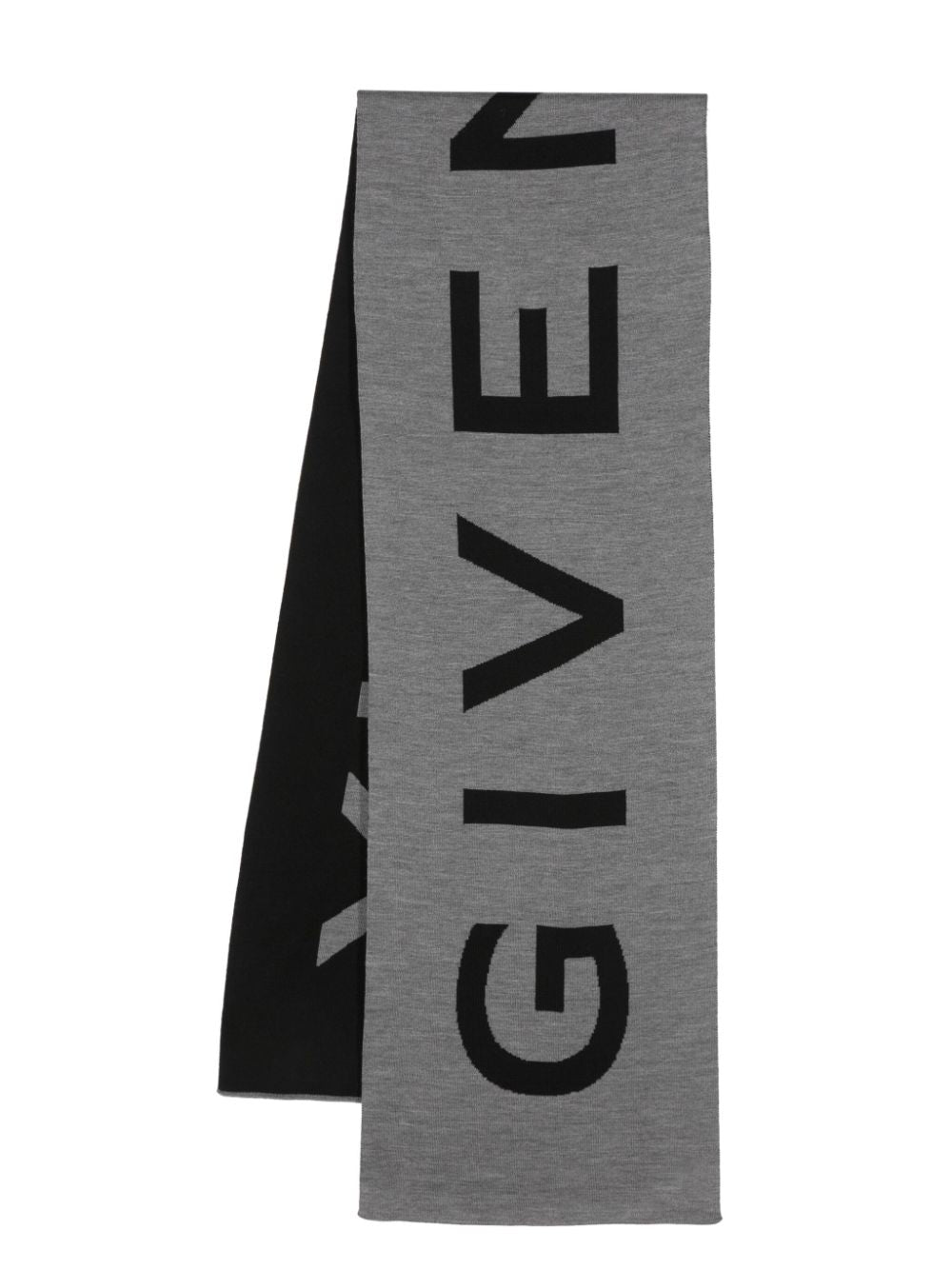 sciarpa grigia con logo