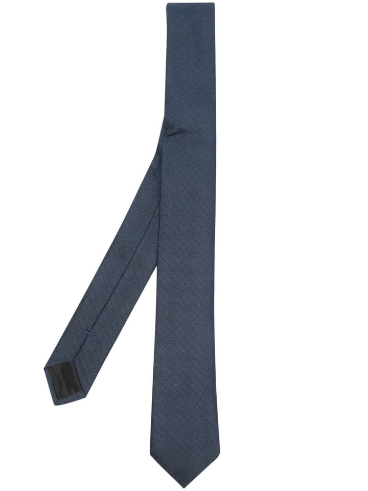 cravatta monogram blu