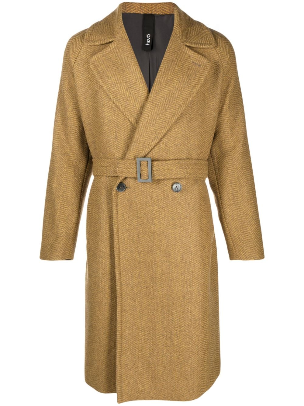 cappotto giallo mostarda con cintura<BR/>