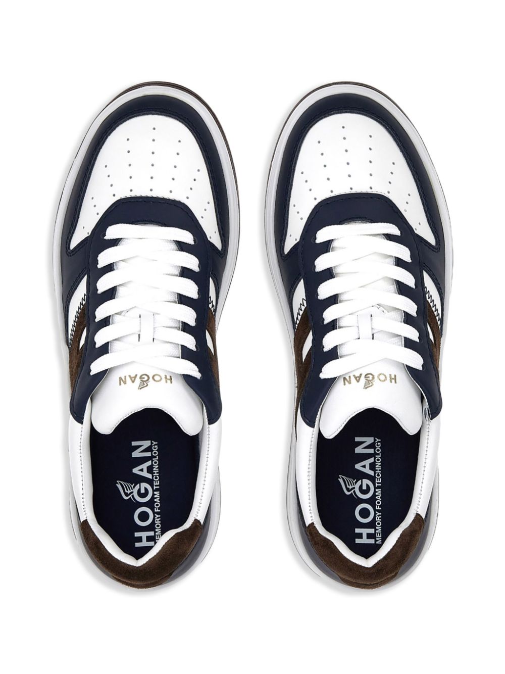 white and blue h630 sneaker